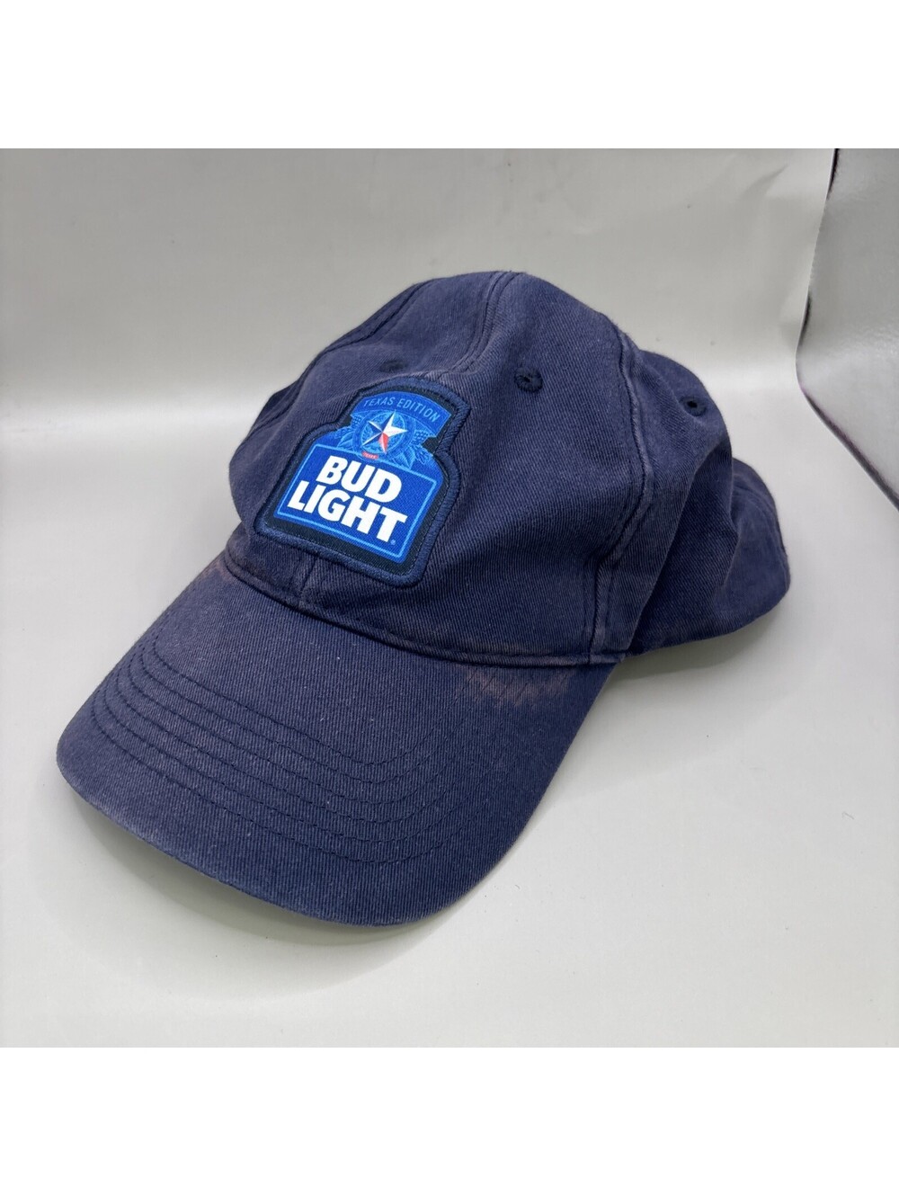 Vintage Bud Light Texas Edition Cap Navy Distressed
